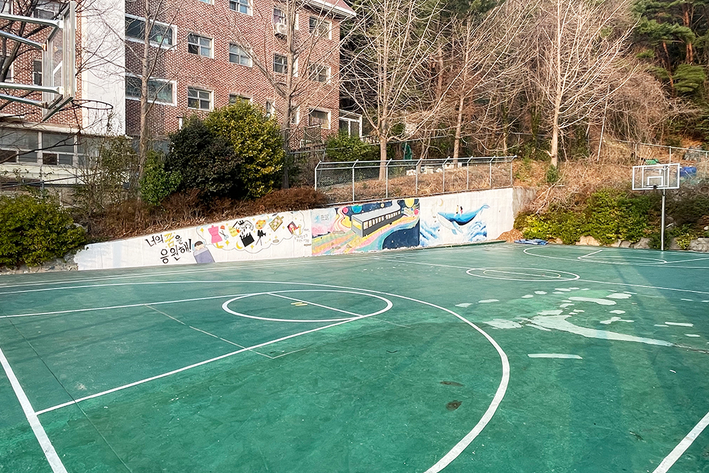 야외 농구장 사진